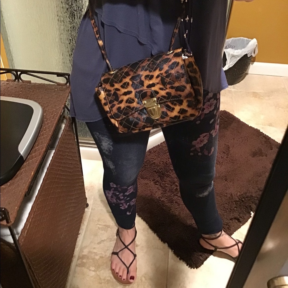 Small Leopard Print Crossbody Bag Unbranded